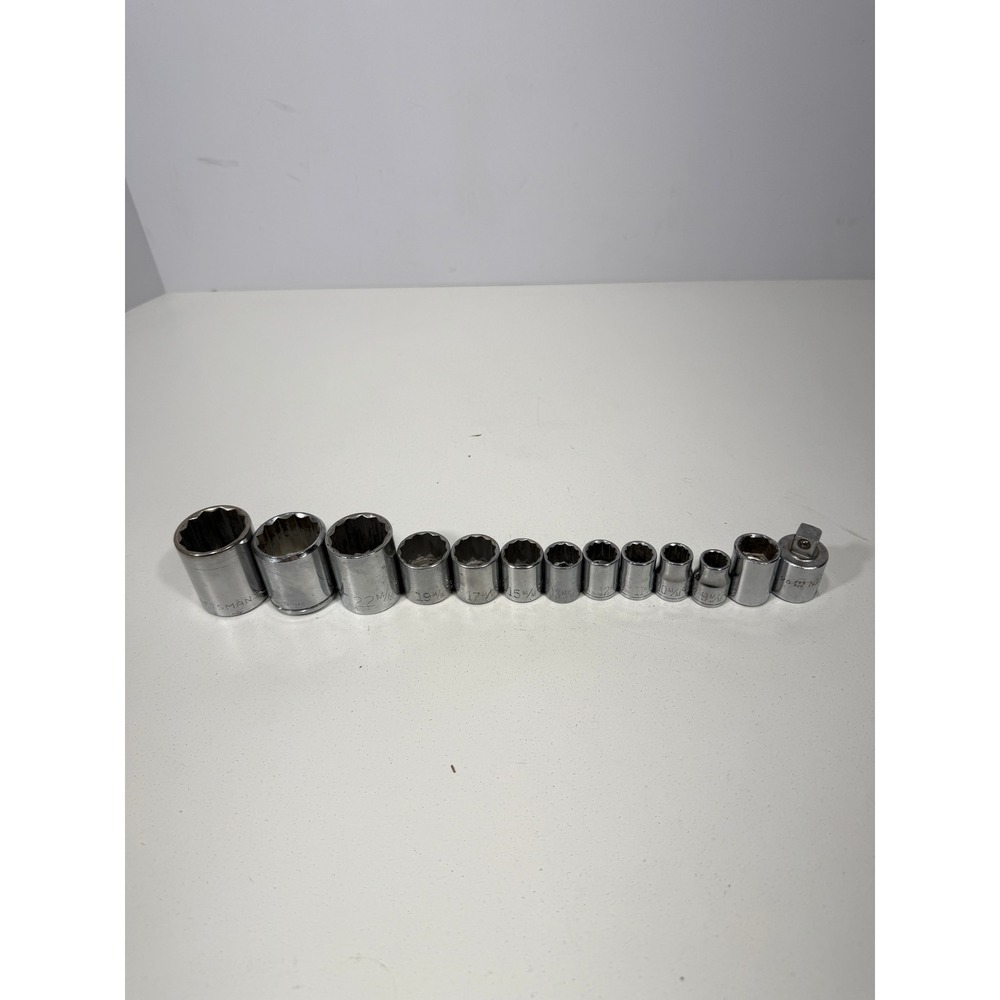 Craftsman 12 Point Metric Socket Set 9mm-22mm with Drive Adapter 13 Pieces